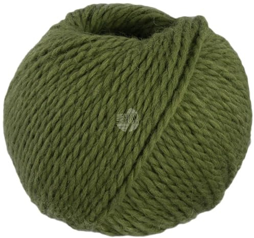 LANA GROSSA Natural Lama Chunky | Voluminöses Garn aus feinen Baby-Lama Fasern | Handstrickgarn aus 100% Lama (Baby) | 50g Wolle zum Stricken & Häkeln | 70m Garn FB 19