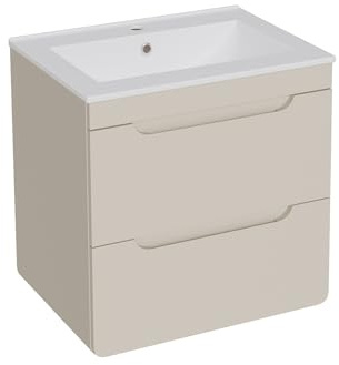 Vente-unique - Einzelwaschtisch Aruba -L 60cm x B 46cm x H 59cm- MDF - beige