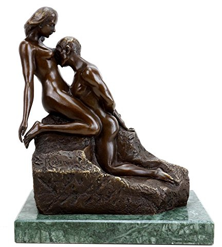 Kunst & Ambiente - Moderne Skulptur - Ewiges Idol - Idole Éternelle - Auguste Rodin - Bronzefiguren online kaufen - Statue auf Marmorsockel - Wohndeko für Innen