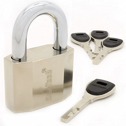 Heavy Duty Anti-Theft 50mm Padlock - 4 Security Keys - Hardened Steel Gate/Door Lock