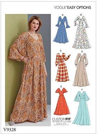 McCall's V9328, Vogue, Sewing Pattern,Template, Paper, White, 6-8-10-12-14