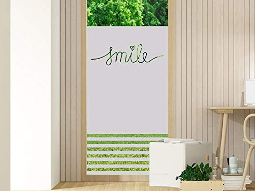 GRAZDesign Milchglasfolie - Sichtschutzfolie Fenster - Glasdekorfolie Fensterfolie Blickdicht für Badezimmer/Motiv: Streifen Linien Smile / 100x80cm Breite x Höhe