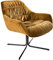 Invicta Interior Design Relax-Sessel Big Dutch senfgelb Samt mit Armlehnen Retro Stil Bürostuhl Stuhl