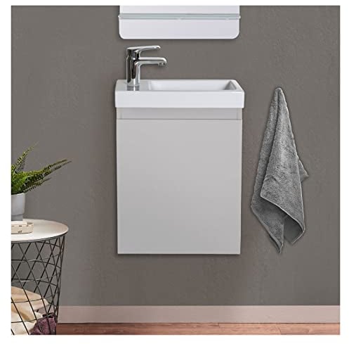 Meuble Lave-Mains Lisa Gris Sable