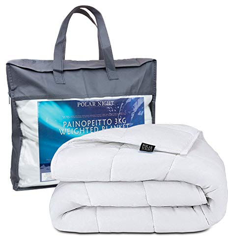 Polar Night Gewichtsdecke für Erwachsene 150 x 200 cm, 9 kg - Weighted Blanket für tiefen Schlaf, Schwere Decke, Therapiedecke aus 100% Baumwolle, Entspannungsdecke Oeko-TEX® 100 Standard Bettdecke