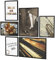 Papierschmiede® Mood Poster Set Jazz, Bilder Wohnzimmer Deko Schlafzimmer, 2x DIN A3 und 4x DIN A4, Musik Klavier Trompete Braun Vintage - ohne Rahmen
