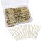 AOBETAK 80 Stück Haarnadeln, Gold Metall U Form Haarnadeln mit Aufbewahrungsbox, Blond Haarnadel Pins Haarspangen Haarklammer für Damen Mädchen und Frauen (6 cm/2.36 zoll)