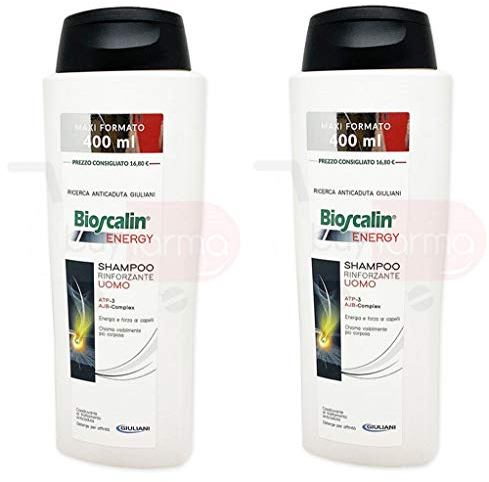 Buyfarma Promo Pack – 2 x Bioscalin Energy stärkendes Shampoo für Herren, 400 ml + Überraschungsgeschenk
