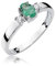 Damen Ring 585 14k Gold Weißgold echt Smaragd Edelstein Diamanten Brillanten