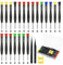 Ainiv Mini Cacciavite, set di piccoli cacciaviti per occhiali da 24 pezzi, adatto per gioiellieri di orologi PS4, con 2 pinzette, magnetizzatore e scatola in PP
