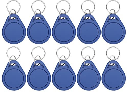 10 PCS 125kHz RFID Schlüsselanhänger ID Card Token Tag Wiederbeschreibbar für Zutrittskontrolle Schlüsselanhänger Smart ID Keycard für Tür
