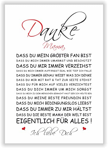 Danksagung Mama Bild Geschenke Geschenkideen Mama Weihnachten Muttertag Muttertagsgeschenk Liebesbeweis Mutter