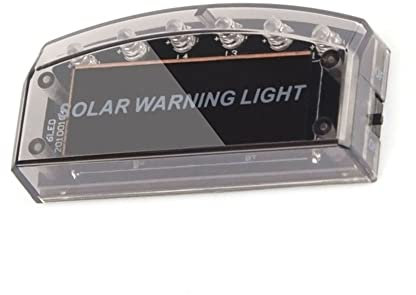 TOTMOX Luces de advertencia antirobo de coches 6 Led con luz azul parpadeando antirobo, fuente de energía Solar, Sensor de vibración Solar combinado con luz negra parpadeando alternativamente