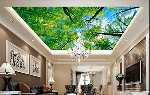 Personalizzato Soffitto Carta Da Parati 3D Carta Da Parati Per Soffitto Alberi 3D Murale Carta Da Parati Soffitto Soggiorno Camera Da Letto Foto Carta Da Parati 300Cm(W)×210Cm(H)