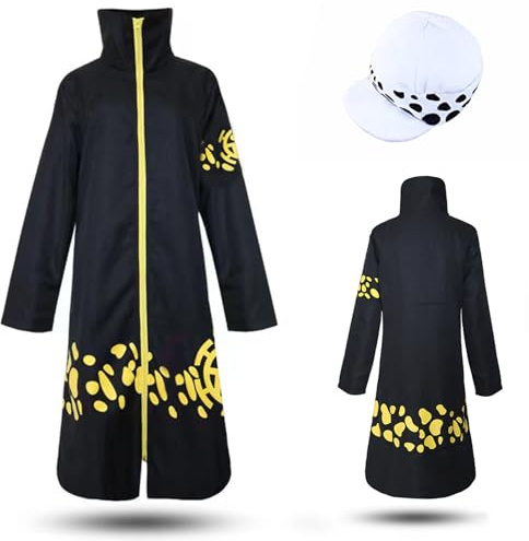 Colonghsou Anime Cosplay Kostüm Umhang Hut Chirurg Uniform Mantel Halloween Kostüme für Männer