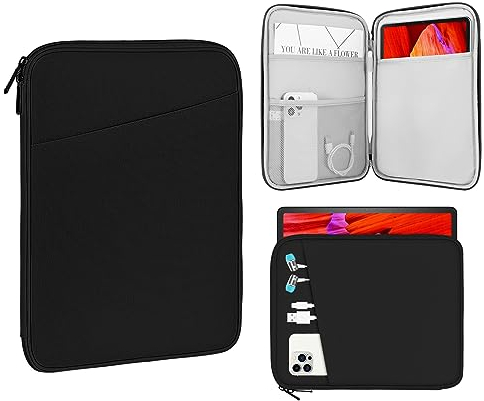 MoKo 9-11 Pulgada Funda Blanda Portátil, Bolsa Protectora Compatible con Fire MAX 11 Tablet/Amazon Kindle Fire HD 10 & 10 Plus Tablet 10.1 con Compartimentos, Gris Oscuro