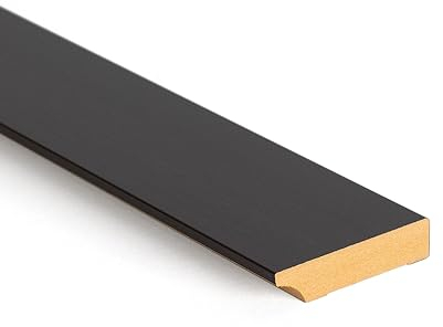 Bildershop-24 Fußleiste/Sockelleiste für Wandpaneele Dekowa in Eiche Dunkelbraun 230 x 8 x 1,8 cm