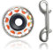 nitescuba Tauchrolle 101FT Finger Reel mit Dive Double-Ended Bolt Snap Clip Aluminium Scuba Dive Finger Spule Spule Reel für Schnorcheln Tauchen Angeln (Silber)