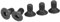 DTGN Vis à Tête Cylindrique à Six Pans Creux M8-1.25x16mm, Lot de 25 Vis à Tête Plate en Acier Au Carbone avec Finition Noire Oxydée, Filetage Complet, Boulons Fraisés