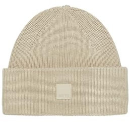 Marc OߴPolo Denim Damen Strickmütze aus Bio-Baumwolle Beanie, Braun (Pure Cashmere), One Size