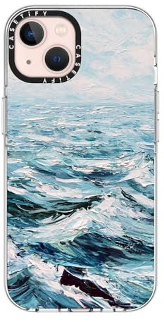 CASETiFY Clear iPhone 13 Case [Not Yellowing / 6.6ft Drop Protection/Compatible with Magsafe] - Deep Blue Sea - Clear