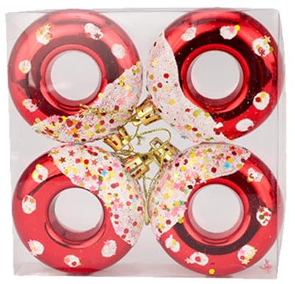 Donut-Ornamente | Donut-Weihnachtsschmuck, Weihnachtsbaum-Dekoration, Donut-Weihnachtsdekoration für Urlaubsbedarf