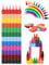 6 Stück Stapelbare Buntstifte Kinder, 12 Farben Kinder Wachsmalstifte, Baustein Buntstifte, Party Kleine Geschenke für Kinder, Malerei Geschenk, Regenbogen Stift Spielzeug, Mitgebsel Kindergeburtstag