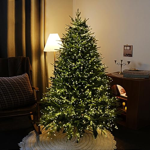 Árbol de Navidad con Luces, Árboles de Navidad Artificiales con Luces LED, Ramas Densas y Soporte Plegable, Arbol Navidad for El Hogar, Oficina, Decoración de Fiestas, Fácil Montaje(300cm/9.8ft)