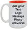 Fauntin Gifts Personalized Coffee Mug, Custom Text Photo and Design Options, 15oz Large Big Tea Cup Customised Gift idea for Wedding, Birthday, Anniversary & Special Occassion (Orange Inside Only)