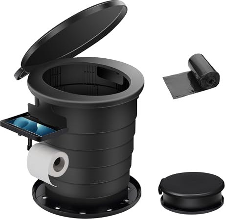 TRIPTIPS 2025 Upgrade Retractable Portable Toilet Foldable Height Adjustable Travel Toilet for Car Camping Toilet Porta Potty for Adults and Kids, Portable Toilet for Camping
