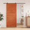 Homgoday Puerta de Granero Madera Maciza Pino marrón Miel 90x208 cm Puertas Correderas Puerta Corredera para Corredera Madera WA x brownwa x Brown Tipo1