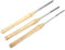 TINMAGI Set di 3 Scalpelli per Tornio Sgorbia, HSS Scalpello per Tornitura in Legno 1/4, 3/8 e 1/2, con Scatola e Manico in Faggio