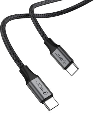 ESSENTIAL CABLES USB C to USB-C Charger Cable 2M 60W Type C Fast Charging Compatible With iPhone 16/15 Pro Max, Galaxy S24 Ultra, Pixel 9, iPad Pro 2024/Air 5, MacBook Pro