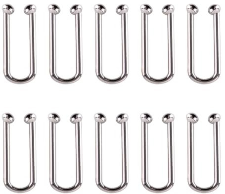 10 clip per bikini in lega, ad anello in metallo a forma di U, chiusura a gancio per reggiseno/bikini, chiusura frontale per costumi da bagno, parte di ricambio per lingerie, cucito, reggiseni