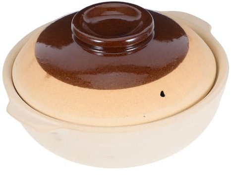 Ciieeo Cazuela Para Llevar Arcilla Utensilios De Cocina Vasija De Barro De Cerámica Olla De Barro Con Tapa Olla De Gachas De Arroz Utensilios De Cocina Con Tapa Arcilla Marrón