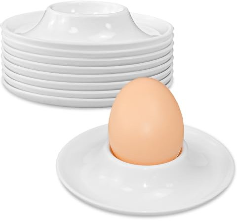 WEFHEF 8 Pezzi Porta Uova in Plastica Porta Uovo alla Coque Porta Uova per Casa Vassoio Porta Uova Espositore per Uova per Colazione Cucina, Ristorante per Lavabile in Lavastoviglie