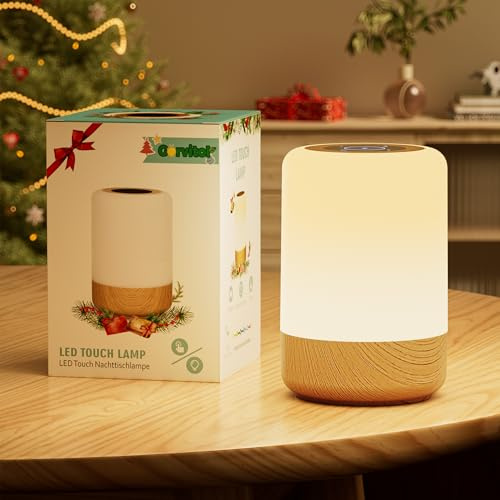 Görvitor Night Light Baby, LED Touch Lamps Bedside Lamps, USB Rechargeable Lamp RGB Color Changing Dimmable Baby Night Light Kids, Bedside Table Lamp with Timer for Christmas Bedroom
