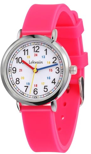 Lekwaiin Kinderuhr Junge Mädchen, Armbanduhr Kinder Lernuhr | 30M Wasserdicht Armbanduhren für 4-12 Jahren Kinder Geschenk