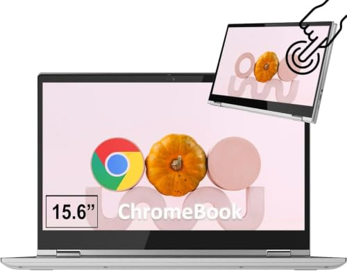 Lenovo C340 15.6 FHD Touchscreen 2-in-1 Chromebook Laptop, Intel i3 CPU(Up to 3.4GHz), 4GB RAM, 64GB Space, USB-C, Wi-Fi, Bluetooth, Chrome OS, Grey, High-End Business/Luxury Gift, with Earbuds