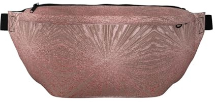 Sac banane pour homme et femme avec imprimé or rose, grand sac banane pour randonnée, voyage, sac banane facile à transporter