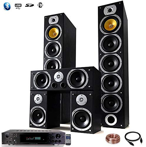 Beng Ensemble Home-cinéma USB HiFi 1240W + ampli 360W + 25M de câble de Liaison