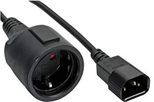 CAVETTO ADATTATORE PER UPS 40cm SPINA IEC C14 PRESA TEDESCA SCHUKO