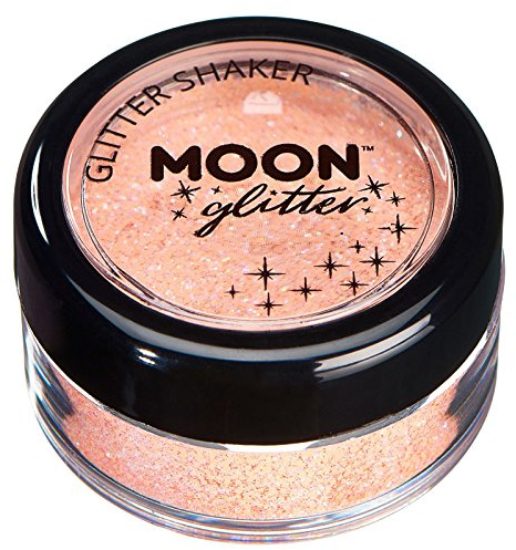 Pastel Glitter Shakers by Moon Glitter - Peach - Cosmetic Festival Makeup Glitter for Face, Body, Nails, Hair, Lips - 5g