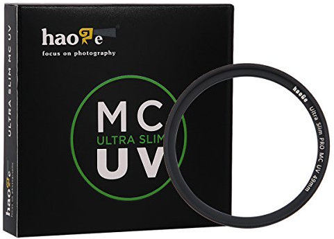 haoge 49 mm Ultra Slim Mc UV-Schutz multivergütete UV-Objektiv Filter für Canon Nikon Sony Pentax Olympus Leica Zeiss Tamron Fujifilm Kamera Objektiv