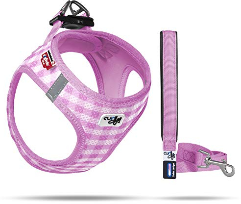 Vest Harness Air-Mesh Pink-Caro S & Leash M