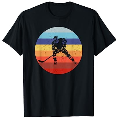 Eishockey Spieler Vintage Ice Hockey Retro Hockey Sun T-Shirt