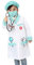 Sincere Party Kids Unisex Doctor Role Play Costume Doctor Fancy Dress Up Playsets Style A 3-5years