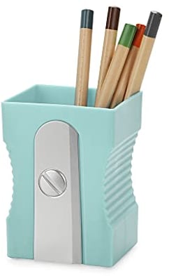 Balvi Portalápices Sharpener Color Turquesa Bote para lápices Original y Divertido en Forma de sacapu