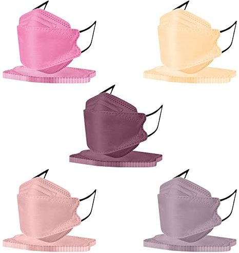 Wangely 50 Stück Mundschutz Erwachsene mit Motiv Einweg 4-lagig Fischform Mund Nasenschutz Schöne Bedruckt Maske Geruchlos Staubdicht Mund-Tuch Bandana Halstuch Masken Schals, Wangely-Masken-220127