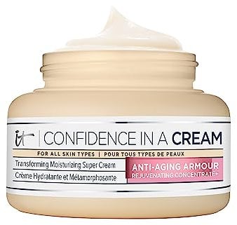 IT Cosmetics Confidence in a Cream, Feuchtigkeitsspendende Anti-Aging-Gesichtscreme zur Verbesserung der Hautstruktur, Gegen Falten und feine Linien, Für mehr Elastizität und Spannkraft
